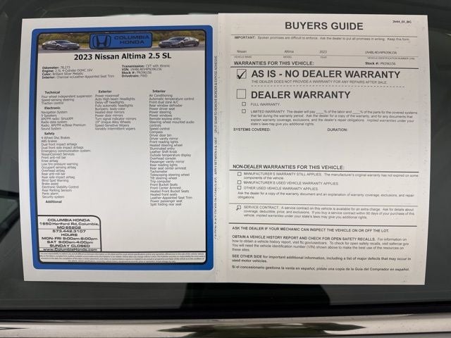 2023 Nissan Altima 2.5 SL