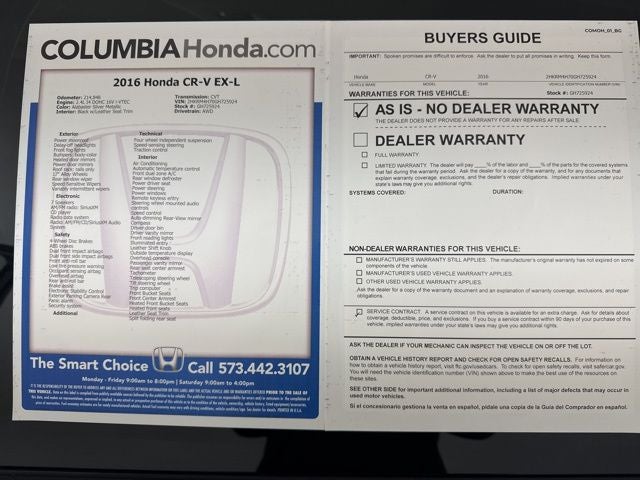 2016 Honda CR-V EX-L