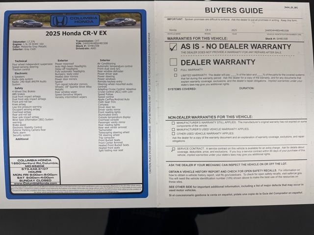 2025 Honda CR-V EX