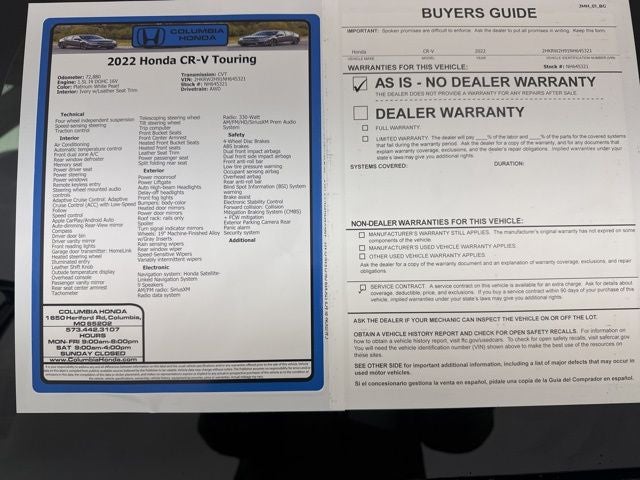 2022 Honda CR-V Touring