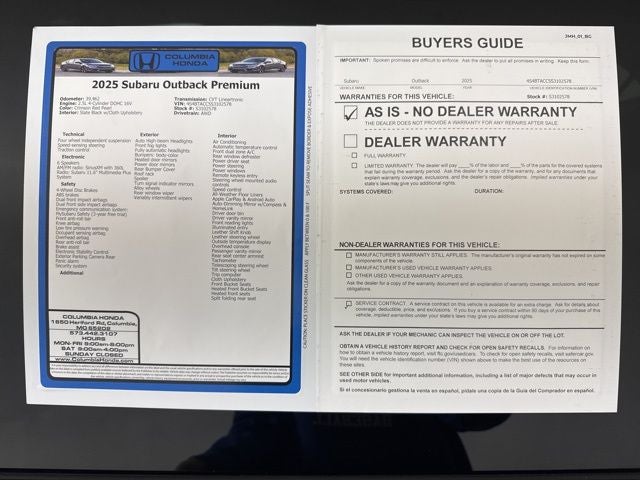 2025 Subaru Outback Premium