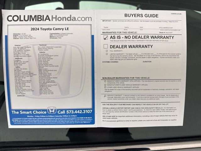 2024 Toyota Camry LE