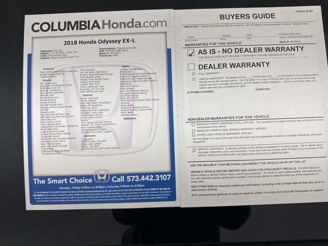 2018 Honda Odyssey EX-L