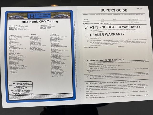 2015 Honda CR-V Touring