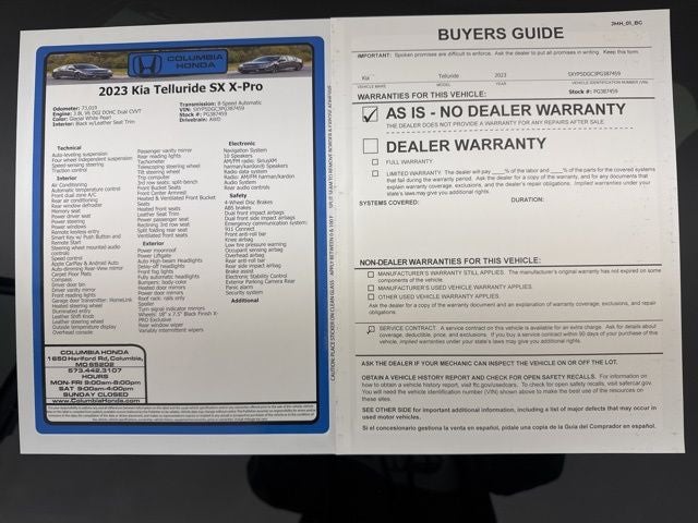 2023 Kia Telluride SX X-Pro