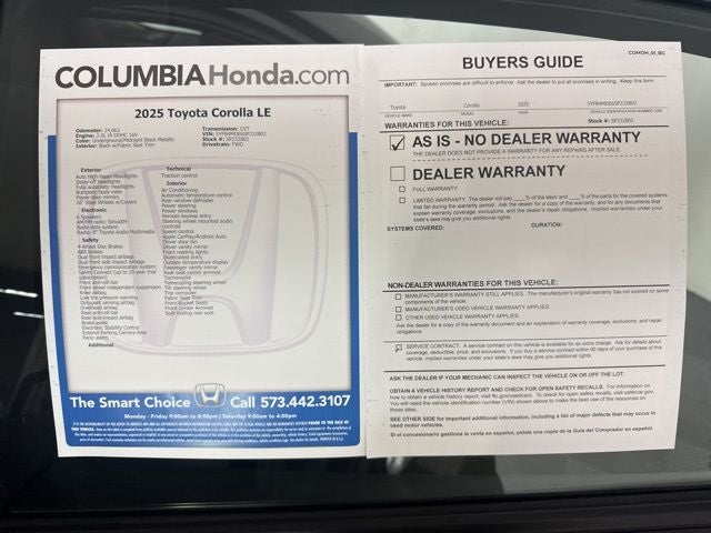 2025 Toyota Corolla LE