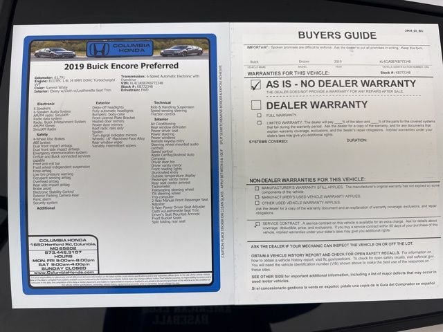 2019 Buick Encore Preferred