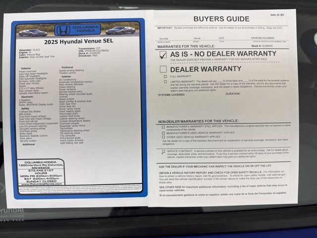 2025 Hyundai Venue SEL
