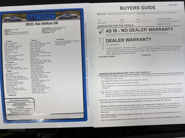 2021 Kia Seltos SX
