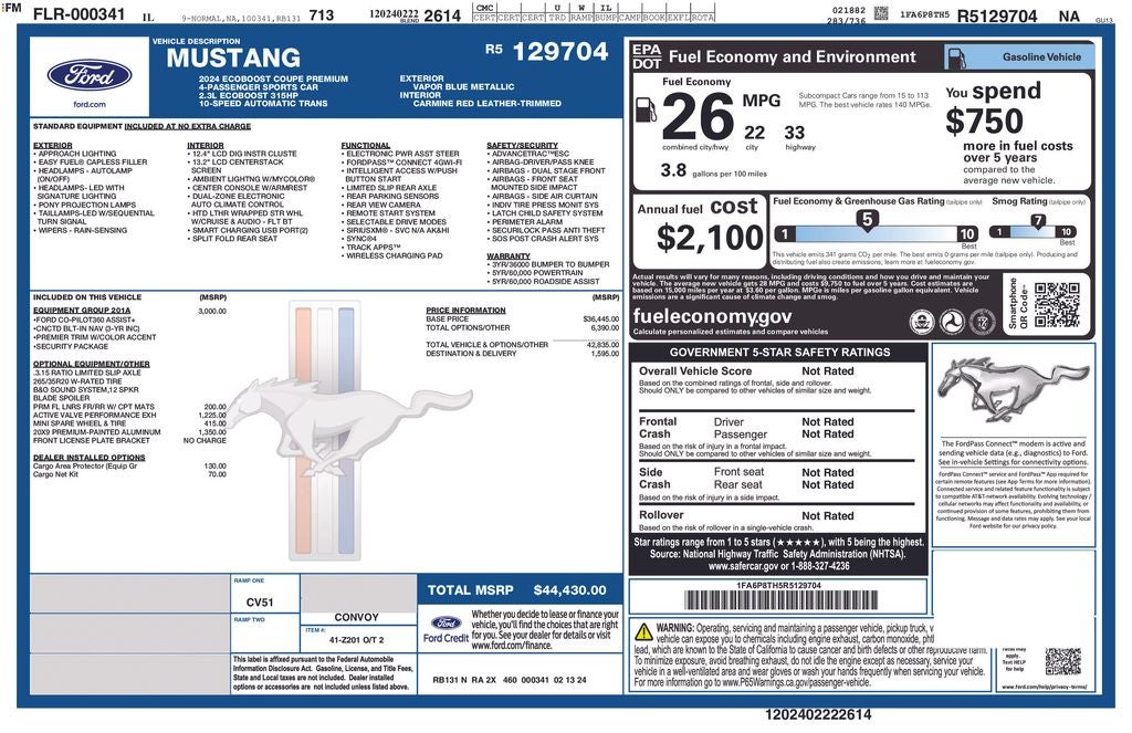 2024 Ford Mustang EcoBoost Premium