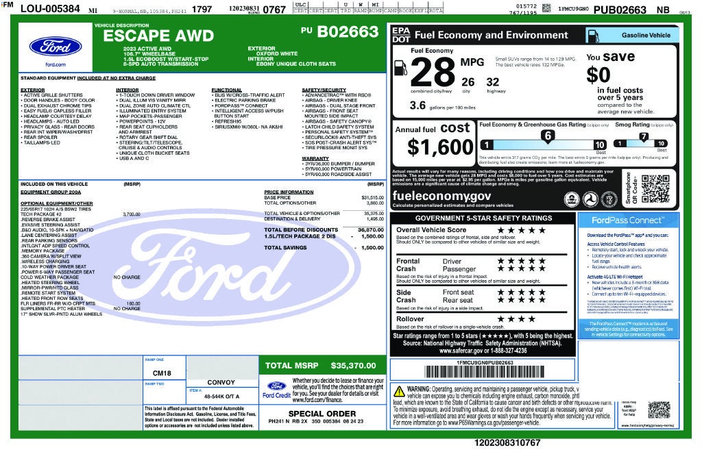 2023 Ford Escape Active