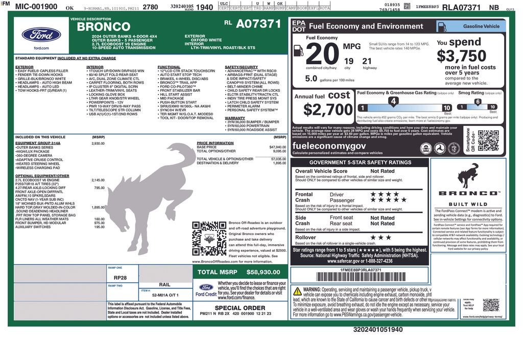 2024 Ford Bronco Outer Banks