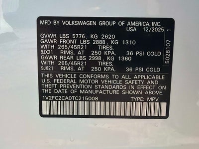 2026 Volkswagen Atlas Cross Sport 2.0T SEL Premium R-Line