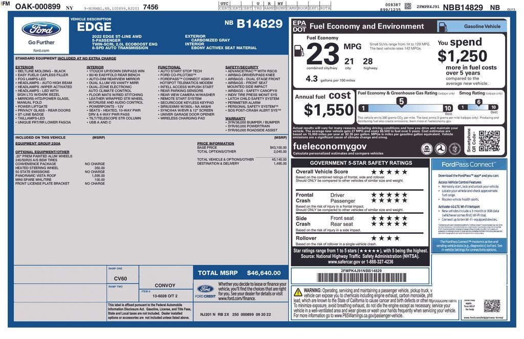 2022 Ford Edge ST Line