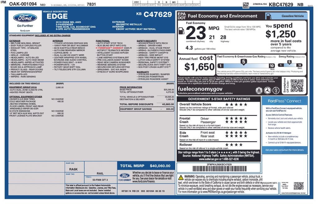 2019 Ford Edge SEL