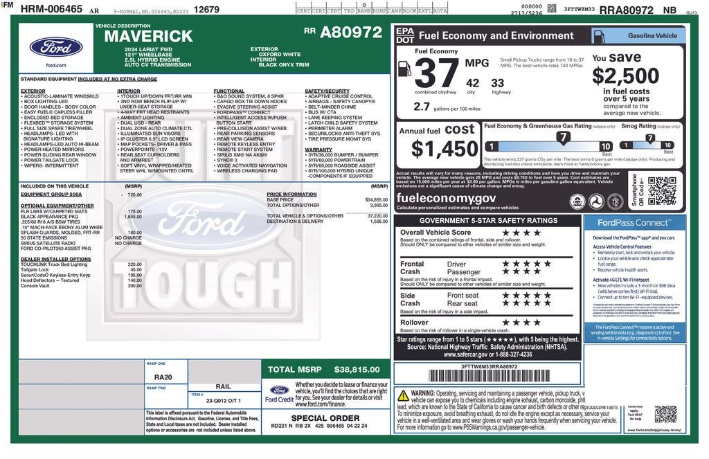 2024 Ford Maverick Lariat