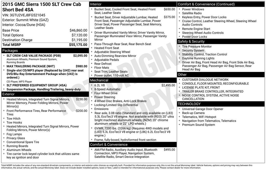 2015 GMC Sierra 1500 SLT