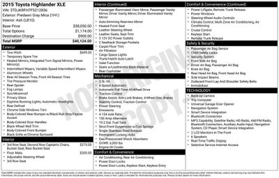 2015 Toyota Highlander XLE V6