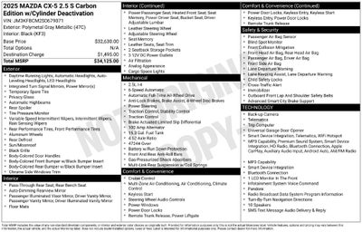2025 Mazda Mazda CX-5 2.5 S Carbon Edition