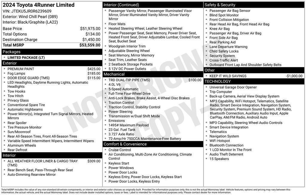 2024 Toyota 4Runner Limited