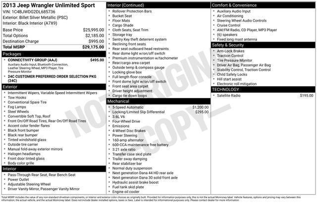 2013 Jeep Wrangler Unlimited Sport