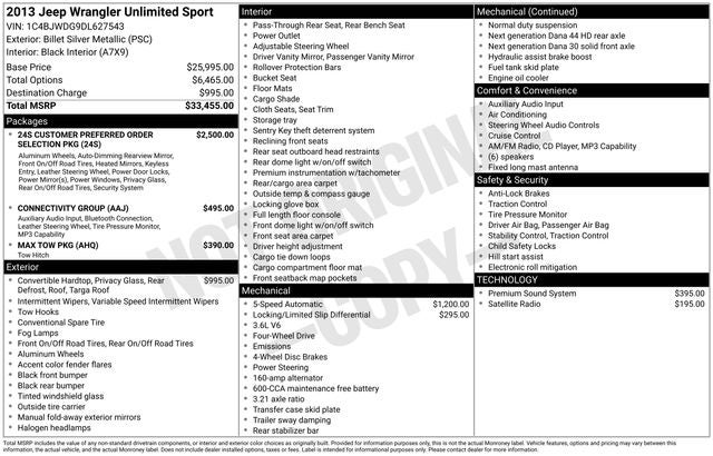 2013 Jeep Wrangler Unlimited Sport