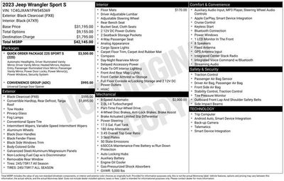 2023 Jeep Wrangler Sport S