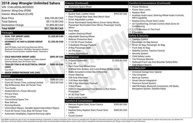 2018 Jeep Wrangler Unlimited Sahara