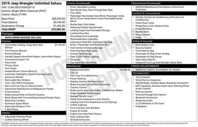 2019 Jeep Wrangler Unlimited Sahara