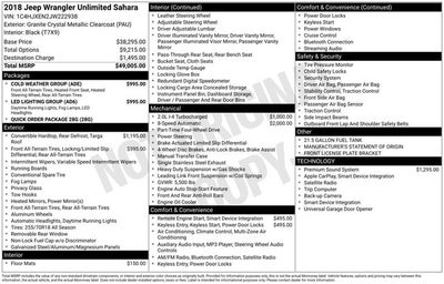 2018 Jeep Wrangler Unlimited Sahara