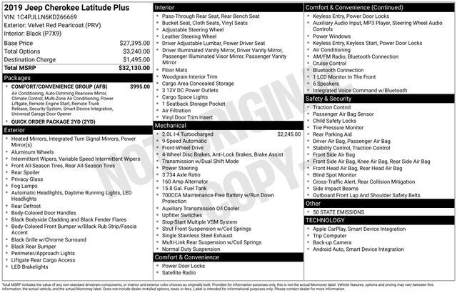 2019 Jeep Cherokee Latitude Plus