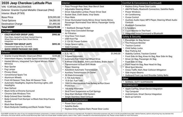 2020 Jeep Cherokee Latitude Plus