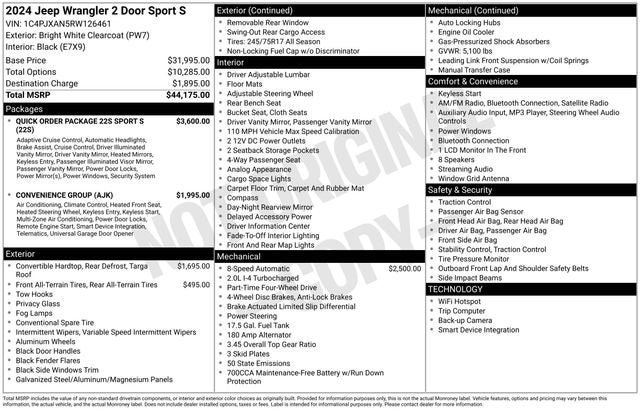 2024 Jeep Wrangler Sport S