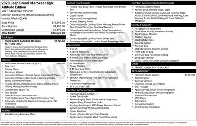 2020 Jeep Grand Cherokee High Altitude