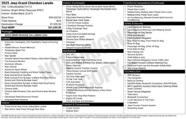 2025 Jeep Grand Cherokee Laredo