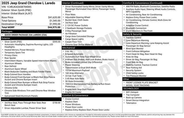 2025 Jeep Grand Cherokee L Laredo