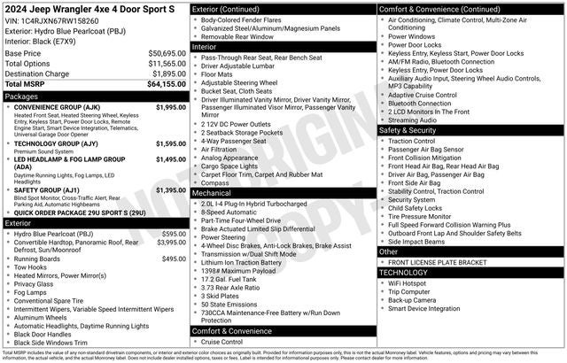 2024 Jeep Wrangler Sport S 4xe