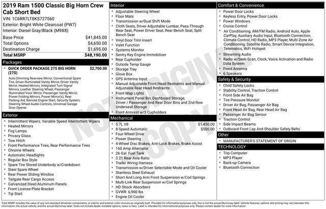 2019 RAM 1500 Classic Big Horn
