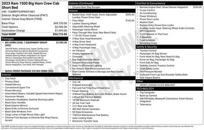 2023 RAM 1500 Big Horn/Lone Star