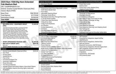 2025 RAM 1500 Big Horn/Lone Star