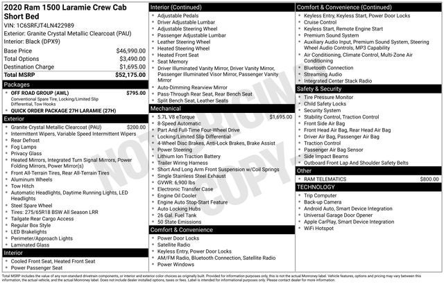 2020 RAM 1500 Laramie