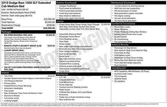 2010 RAM 1500 SLT