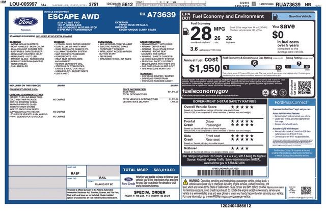 2024 Ford Escape Active