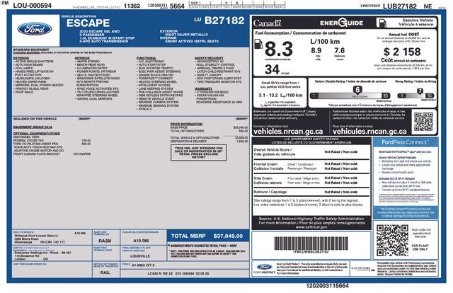 2020 Ford Escape SEL