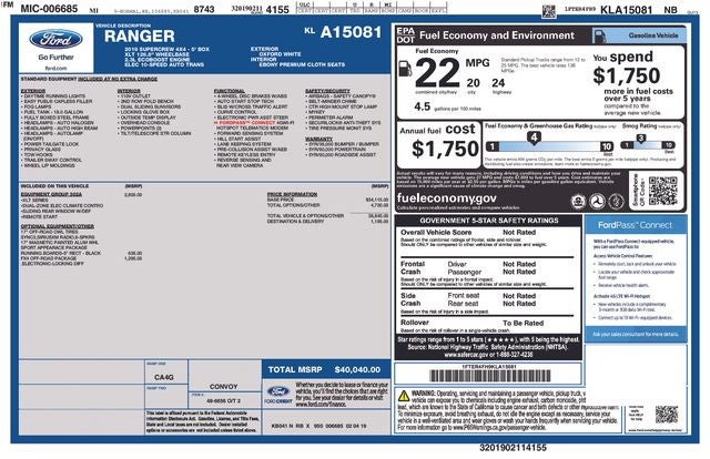 2019 Ford Ranger XLT