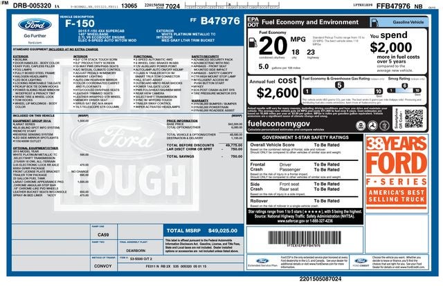 2015 Ford F-150 Lariat
