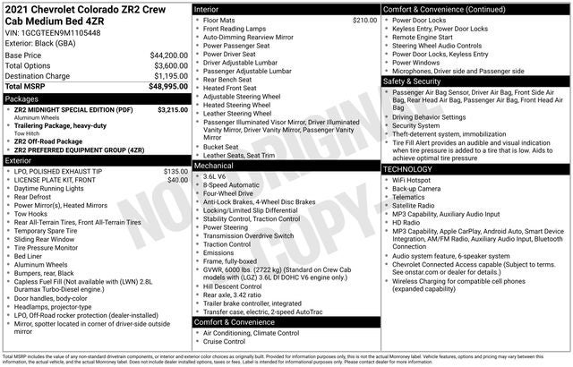 2021 Chevrolet Colorado ZR2