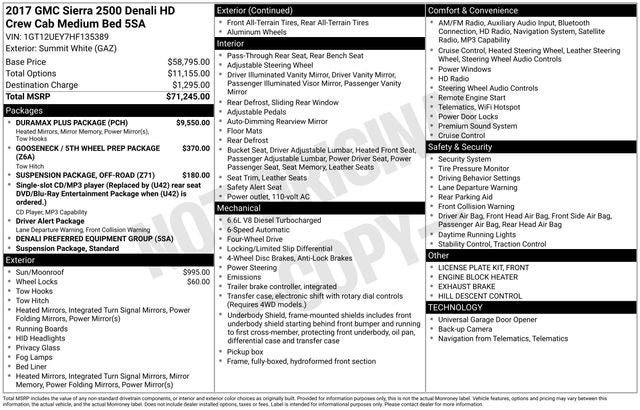 2017 GMC Sierra 2500HD Denali