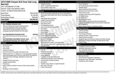 2015 GMC Canyon SLE1