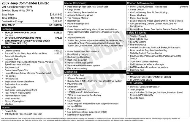 2007 Jeep Commander Limited